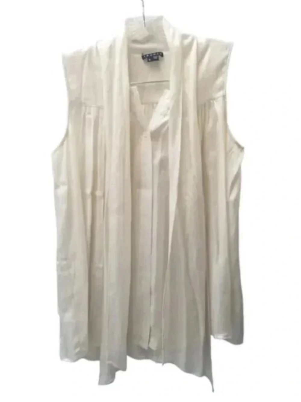 Theory Silk Tie Front Sleeveless  Blouse S
